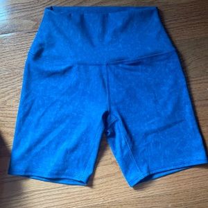 Blue biker shorts